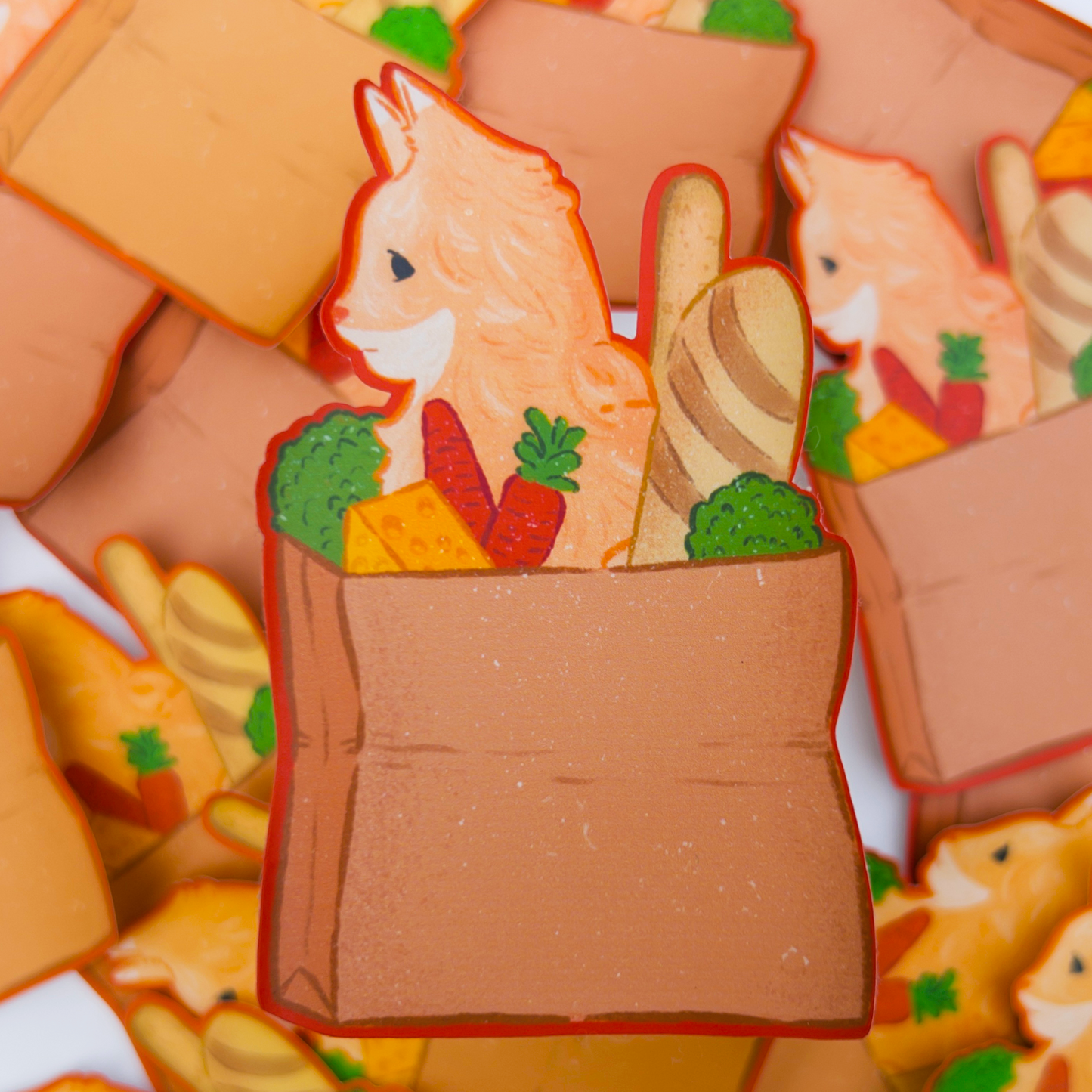 Grocery Cat 3" Vinyl Sticker