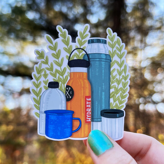 Hydrate 3" Vinyl Die Cut Sticker