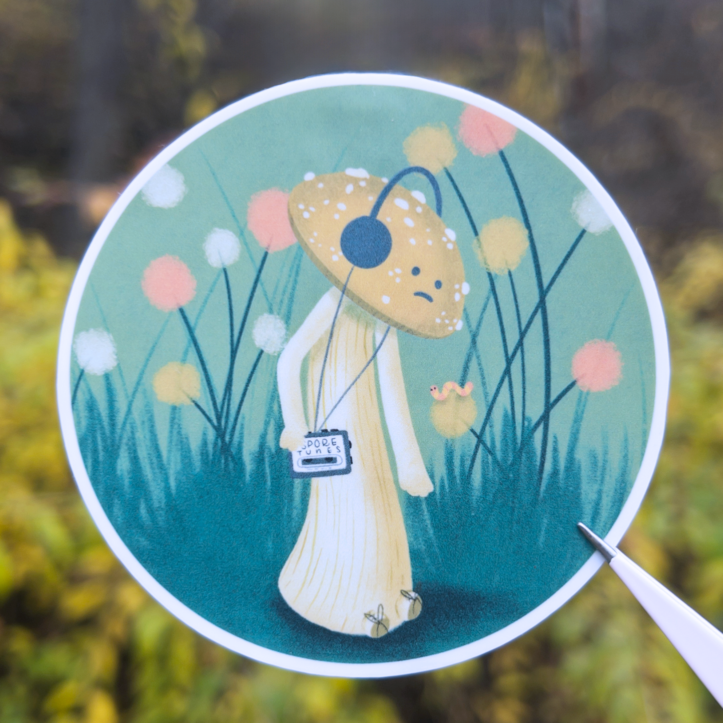 Sad Mushroom Friend 3" Vinyl Sticker