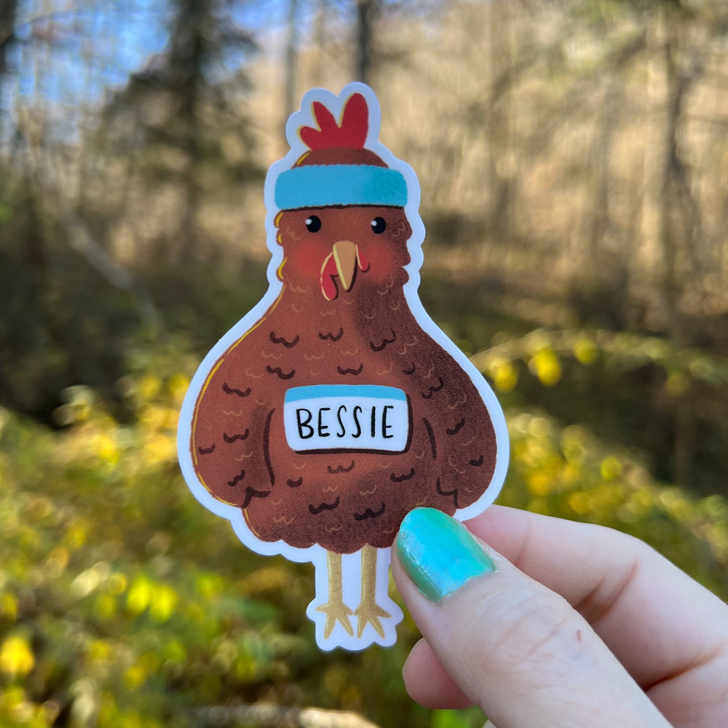 Bessie The Chicken 3" Vinyl Die Cut Sticker