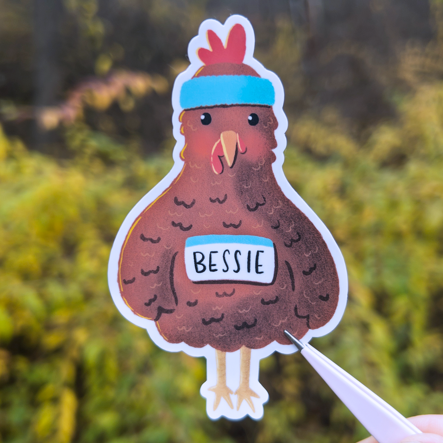 Bessie The Chicken 3" Vinyl Sticker