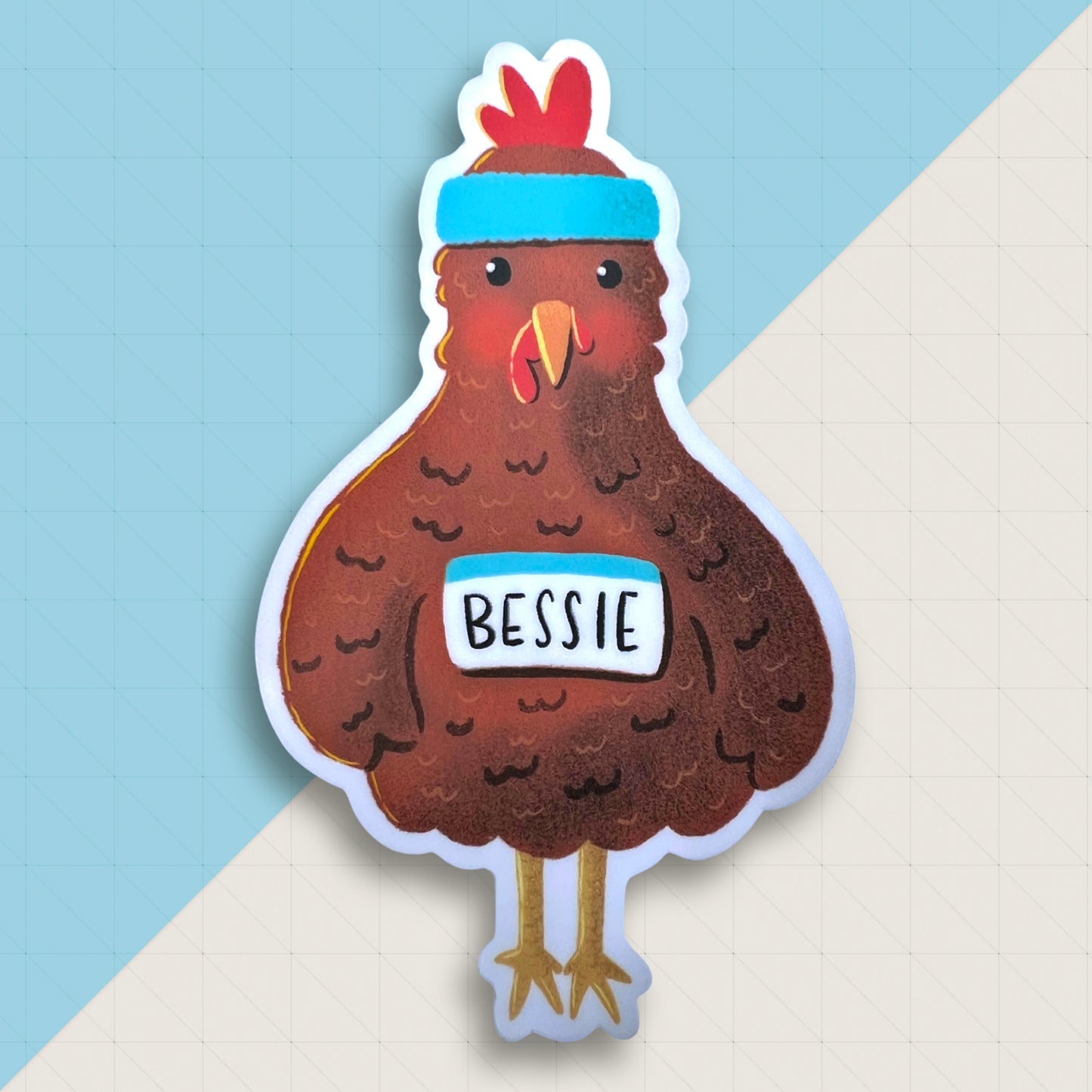 Bessie The Chicken 3" Vinyl Sticker