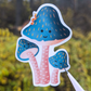 Blue Mushroom Friends 3" Vinyl Sticker