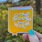 Book Worm Geeky 3" Vinyl Die Cut Sticker