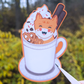 Hot Chocolate Cat 3" Vinyl Sticker