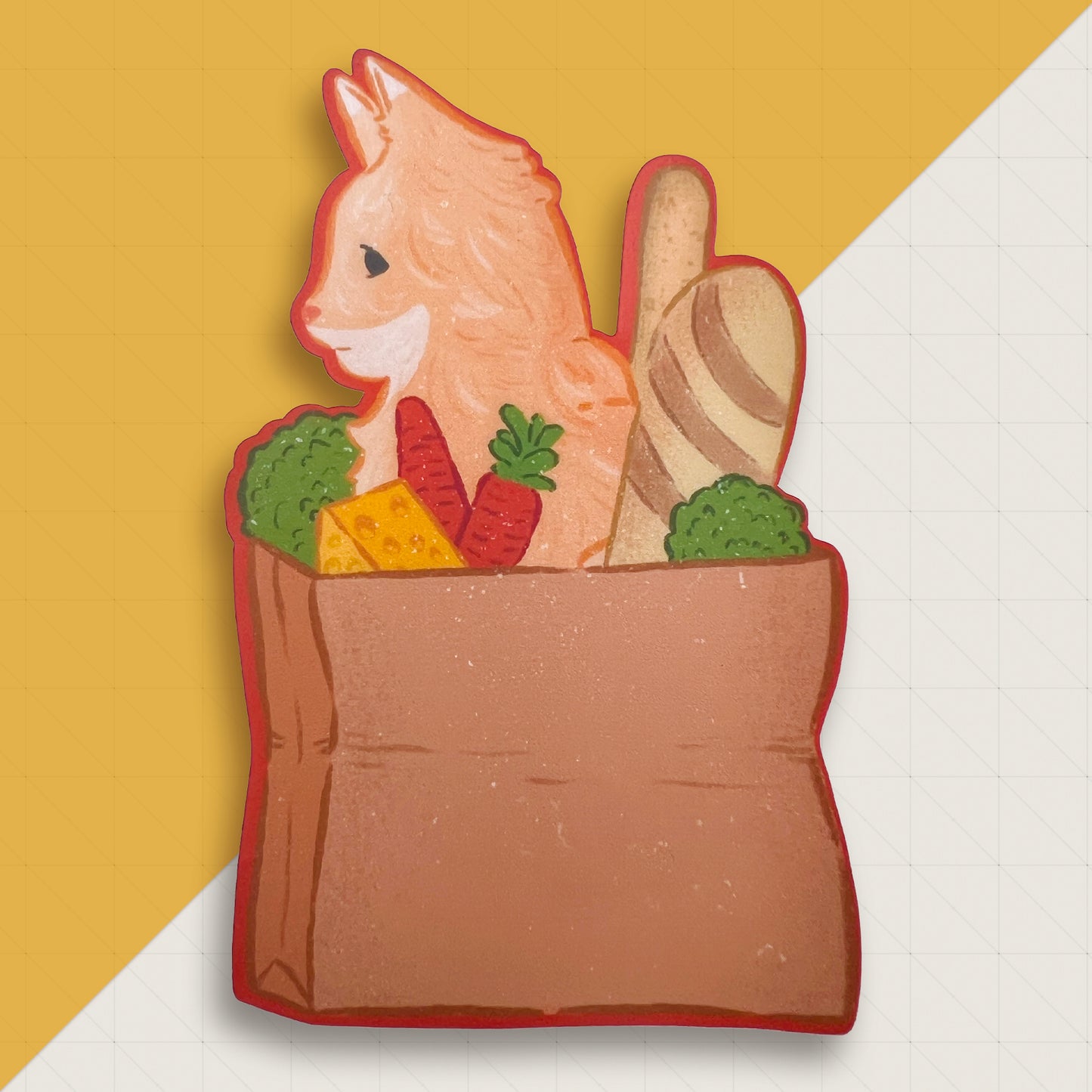 Grocery Cat 3" Vinyl Sticker