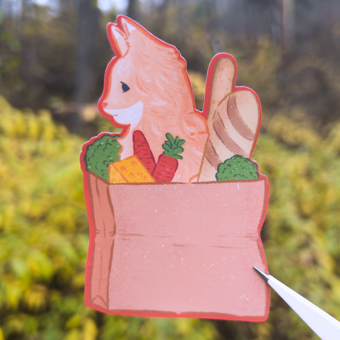 Grocery Cat 3" Vinyl Sticker