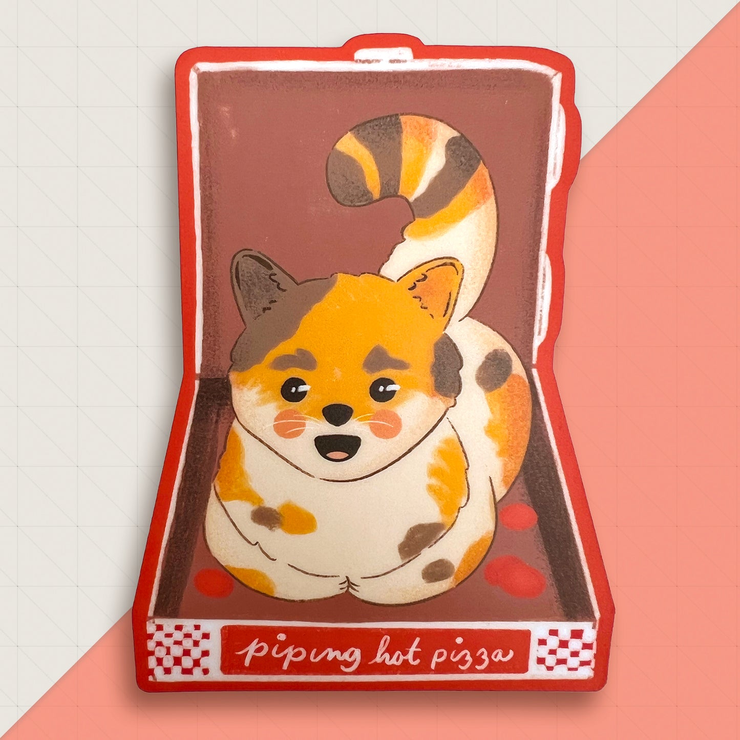 Pizza Cat 3" Vinyl Sticker