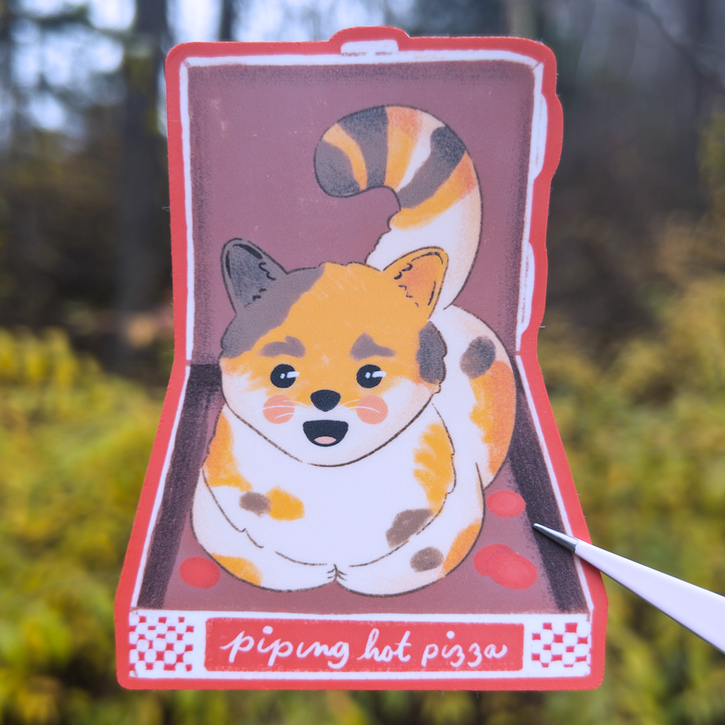 Pizza Cat 3" Vinyl Sticker