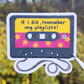 If I Die Remember My Playlists Pink and Yellow 3" Vinyl Sticker