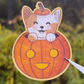 Halloween Pumpkin Cat 3" Vinyl Sticker