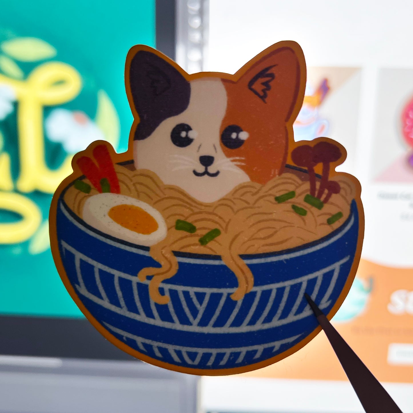 Ramen Cat 3" Vinyl Sticker