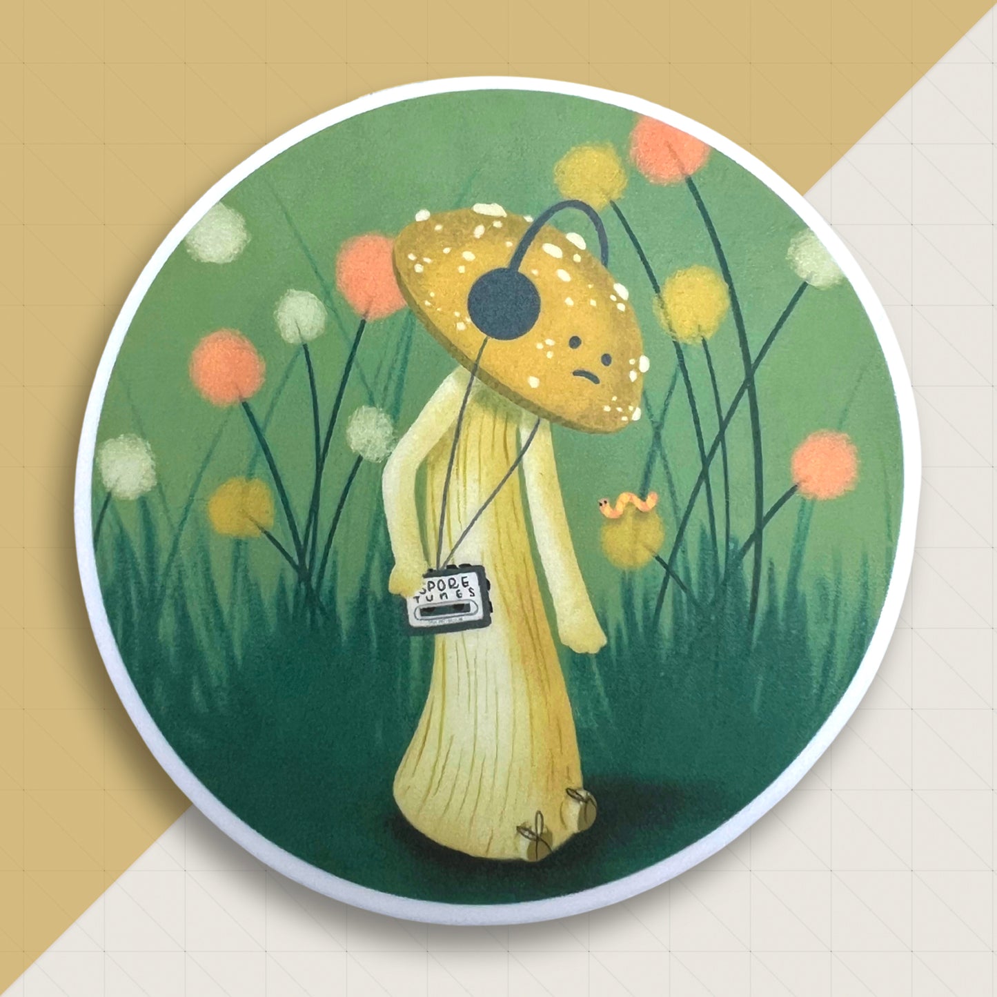Sad Mushroom Friend 3" Vinyl Sticker