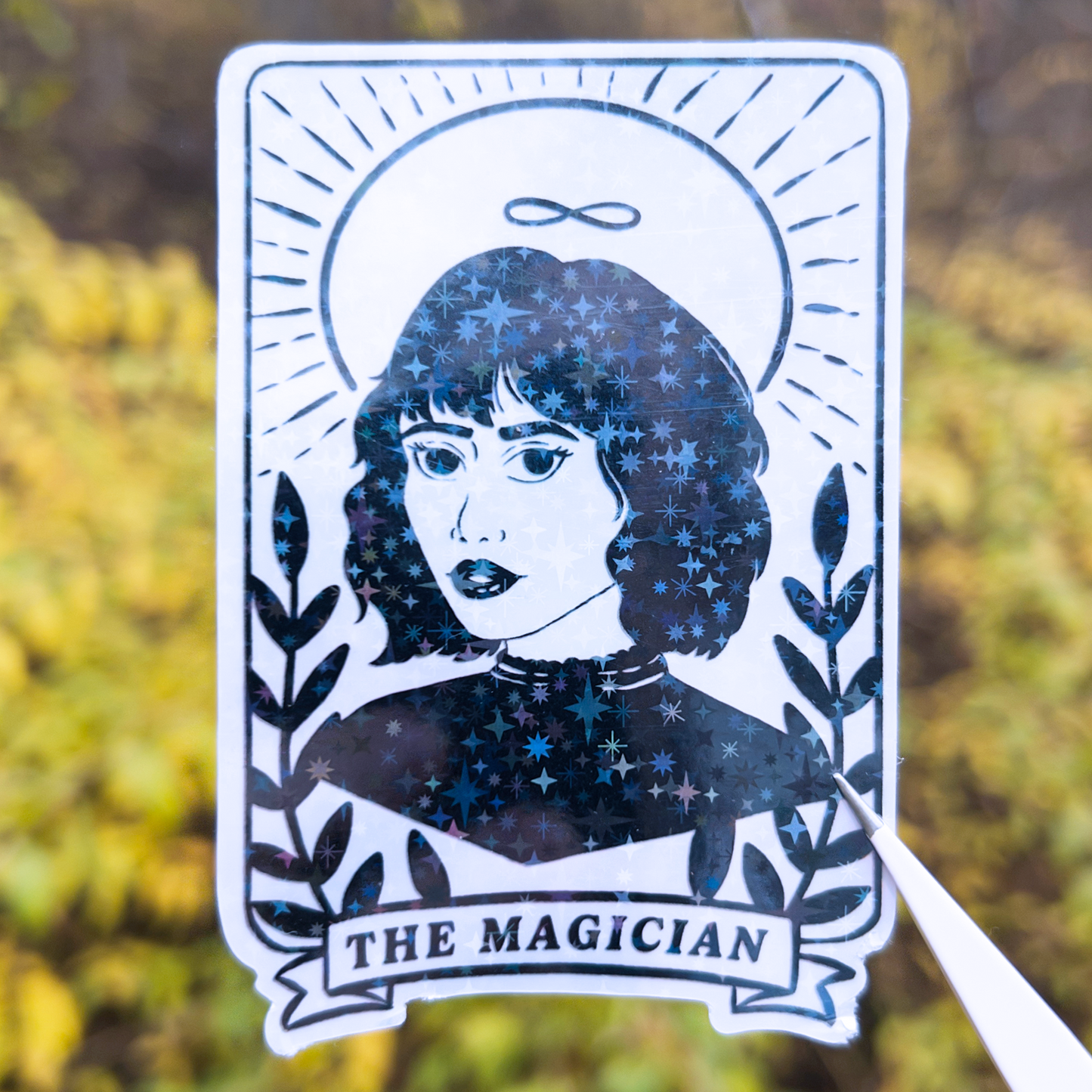 The Magician Tarot Card 3" Vinyl Holographic Sticker